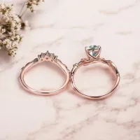 Damla Moss Agate Zümrüt Dal Yüzük 