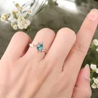 Özel Tasarım Vintage Yüzük Kite Moss Agate Taşlı 