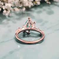 Özel Tasarım Vintage Yüzük Kite Moss Agate Taşlı 