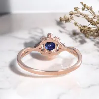 Kar Tanesi Safir Pırlanta Yüzük AD1382 - My Diamond