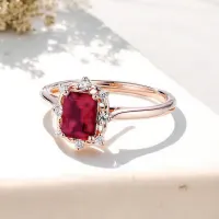 Emerald Kesim Yakut Ve Pırlanta Vintage Yüzük