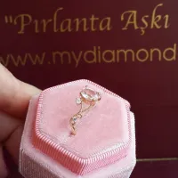 Afrodit Pembe Turmalin Ve Pırlanta Yüzük 