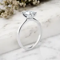 GIA Sertifikalı Emerald Kesim Pırlanta Tektaş Yüzük
