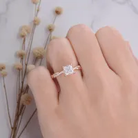 Kare / Prenses Pırlanta Özel Tasarım Yüzük 