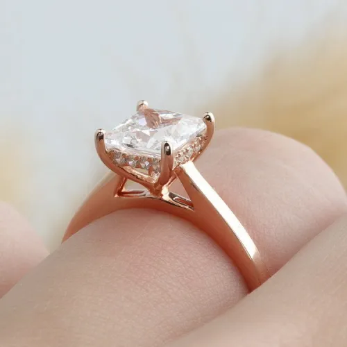 Evlilik Teklifi Yüzüğü 0.70 Ct. Prenses Pırlantalı Tektaş MY3040