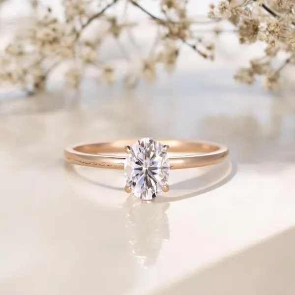 0.60 Ct. Gia Sertifikalı Oval Pırlanta Tektaş Yüzük MY3004