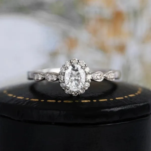 0.45 CT Oval Pırlanta Vintage Tasarım Yüzük MY0012