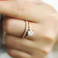 0.56 Karat Pırlanta Tektaş Vintage Bendis Yüzük 