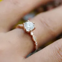 0.56 Karat Pırlanta Tektaş Vintage Bendis Yüzük 