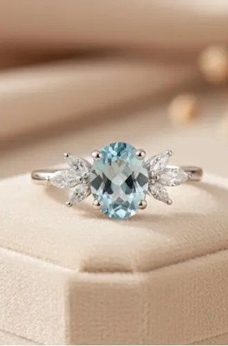 Aquamarine Taşlı Yüzük Modelleri Aquamarine Taşlı Yüzük Modelleri