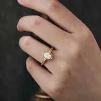 Tasarım Oval Pırlanta Tektaş Yüzük OS9701 - My Diamond