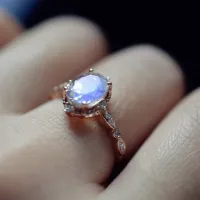 Oval Aytaşı Ve Pırlanta Vintage Tasarım Yüzük AD1169