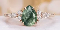 Moss Agate Yüzük