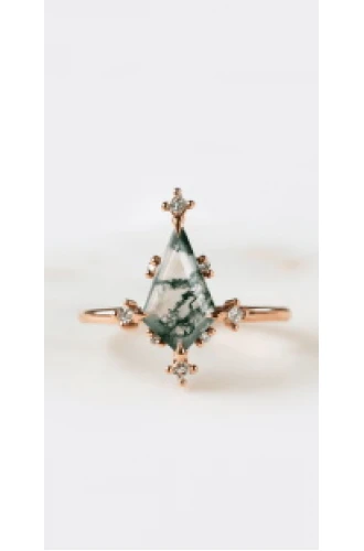 Moss Agate - Yosun Akik Yüzük Modelleri Moss Agate - Yosun Akik Yüzük Modelleri