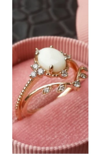 Doğal Opal Taşlı Yüzük Modelleri 